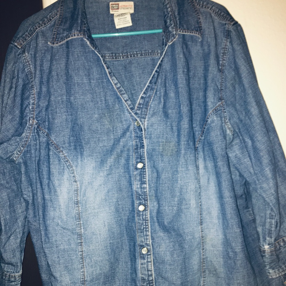 Denim Button Up - Picture 2 of 3
